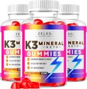 (3 Pack) K3 Mineral Keto Gummies - Keto K3 Mineral Weight Loss Gummies, K3 Mineral Fat Blocker for Men and Women - K3 Vitamin Supplement, Keto ACV Gummies K3 Mineral - 180 Gummies for 3 Months