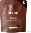 Beam Dream Sleep Powder, L-Theanine, Apigenin, Reishi and Magnesium, Third Party Tested Natural Sleep Aid & Sleep Supplement for Deep Sleep, Relaxation and Recovery, Natural Sleep Support, 30 Servings
