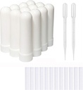 12 Sets Essential Oil Aromatherapy Tubes Inhaler Sticks Blank Nasal Inhalers(12 Complete Sticks) + 2 Polyethylene Pipette Droppers