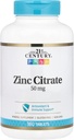 21st Century HealthCare Zinc Citrate Tablets 50mg, 360 Count, White