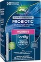 Nature's Way Women's Extra Strength(1) Fortify Probiotic 50B Cultures, Supports Digestive, Vaginal & Immune Health*, Plant-Based Prebiotic Fiber, Non-GMO Project Verified, 30 Capsules