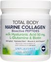 Natural Factors Total Body Marine Collagen, Bioactive Peptides Powder for Healthy Skin, Hair & Joints, Unflavored, 4.8 Oz