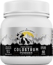 Organic Colostrum Powder for Gut Health - 40% IgG, 100% Pure Grass Fed Powder for Hair Growth, Beauty, and Immune, Easy to Mix, High Concentration, Unflavored (60 Servings)