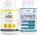 ADK 5 Vitamin Supplement + Best Over-The-Counter Prostate Support - Prostate Health Supplement for Men