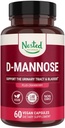 Nested Naturals D-Mannose 500mg Caspules with Cranberry Extract, D Mannose Cranberry Pills, Urinary & Bladder Support, 60 Vegan Capsules