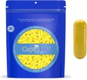 Capsuline Colored Size 0 Empty Gelatin Capsules Yellow/Yellow 5000 Count |Kosher & Halal Certified |Gluten Free