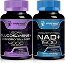 WELLNESS LABSRX Glucosamine Chondroitin MSM | NAD Supplement Capsules