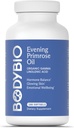 BodyBio Evening Primrose Oil - Natural Gamma Linolenic Acid for Healthy Skin & Hormone Balance - Non-GMO, Cold Pressed, 180 softgels