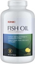 GNC Fish Oil Omega 3 Supplement, 300mg EPA and DHA, Lemon Flavor, Supports Heart, Brain, Skin, Eye and Joint Health, 360 Softgels, 360 Servings