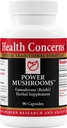 Health Concerns Power Mushrooms – Immune System & Natural Energy Support – Adaptogenic Mushroom Supplement with Reishi, Tremella, Maitake, Poria – Traditional Chinese Herbal Supplement - 90 Capsules