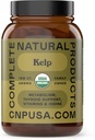 Complete Natural Products Raw Sea Kelp Powder Supplement - 600mg Capsules 100 Pills Powdered Raw Seaweed & Thyroid Support Supplement