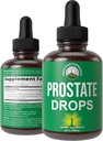Prostate Support Supplement for Men’s Health. Vegan Kosher Prostate Health Liquid Drops with Organic Saw Palmetto, Nettle, Turmeric, Peppermint, Wild Sarsaparilla + Red Root