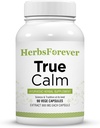 Herbsforever True Calm Capsules Ayurvedic Herbal Formulation Stress Relief Formula Provides Calmness and Comfortable Sleep 90 Vege Capsules 800 Mg Each