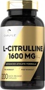 Carlyle L Citrulline Supplement | 1600mg | 200 Powder Capsules | for Men and Women | Advanced Athlete Formula | Non-GMO & Gluten Free