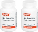 Rugby Nephro-Vite Vitamin B and C Complex Tablets - Dietary Supplement - 100 Count (2 Pack)