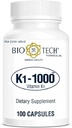 Bio-Tech Pharmacal K1-1000 (Vitamin K1) 100 Capsules - 3 Pack