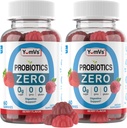 YUM-V'S - Zero Sugar Probiotic Gummies for Digestive Health - Sugar Free Probiotics for Women, Men & Kids - Gut Health Probiotic Gummies for Adults & Kids (60 Count (Pack of 2))