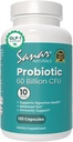 Sanar Naturals Probiotics 60 Billion CFU – 10 Strains + Prebiotics - Supports Immune, Digestive, & Gut Health - Probiotics for Women and Men - Vegan, Non-GMO, Gluten Free, 120 Capsules