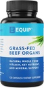 Equip Foods Grass-Fed Beef Organs | Grass Fed Beef Organ Supplement | Support Heart, Kidney & Spleen Health, Detox, Digestion & Metabolism | Antibiotic and GMO Free | 120 Capsules, 30 Servings