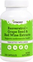 Vitacost Resveratrol + Grape Seed & Red Wine Extracts -- 240 Capsules