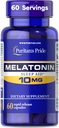 Puritan&#39;s Pride Premium Super Strength Melatonin 10mg Sleep Aid, Dietary Supplement for Sound, Restful, and Longer Sleep Support, 2 Month Supply, 60 Rapid Release Capsules