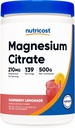 Nutricost Magnesium Citrate Powder (Raspberry Lemonade, 500 Gram)