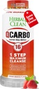 Herbal Clean Qcarbo16 Same-Day Detox Cleanse Drink (16 fl oz) - Strawberry Mango Flavor Full Body Cleanse* Detox Drink for Moderate Toxin Level*, Vitamin B2 and Vitamin B12 for Men & Women