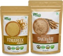 ORGANIC ZING Shatavari- 454g & Fenugreek Powder- 227g