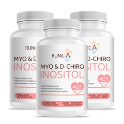 Myo-Inositol & D-Chiro Inositol (40:1 Ratio) - Total Fertility & Reproductive Support for Women - 360 Capsules, 90-Day Ultimate Supply