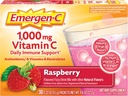 Emergen-C (30 Count, Raspberry Flavor, 1 Month Supply) Dietary Supplement Fizzy Drink Mix with 1000mg Vitamin C, 0.32 Ounce Packets, Caffeine Free