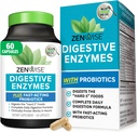 Zenwise Health Digestive Enzymes for Gut Health & Bloating Relief - Multi Enzymes Digestion Supplement with Probiotics, Bromelain & Papaya for Digestive Health Support - Men & Women - 60 Count