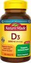 Nature Made Vitamin D3 1000 IU (25 mcg), Vitamin D Supplement for Bone, Teeth, Muscle and Immune Health Support, 300 Tablets, 300 Day Supply
