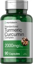 Horbäach Turmeric Curcumin Supplement 2000mg | 90 Capsules | Complex with Black Pepper | Non-GMO, Gluten Free