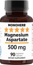 Magnesium Aspartate 500 mg per Capsule - 90 Veg Capsules