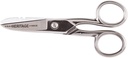 Klein Tools G100CS Scissors, Made in USA, Electrician Scissor with Stripping Notches and Serrated Blade, 5-1/4-Inch