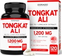 Tongkat Ali For Men 1200mg (200 to 1 Extract) - 120 Capsules - Longjack Supplement - Premium Tonkat-Ali Supplement - Support Strength, Drive, Athletic Performance & Muscle Mass - Gluten Free & Non-GMO