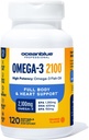 Oceanblue Professional Omega-3 2100-120 ct - High-Potency Triple Strength Burpless Fish Oil with EPA, DHA & DPA - Wild Caught - Orange Flavor, 60 Servings
