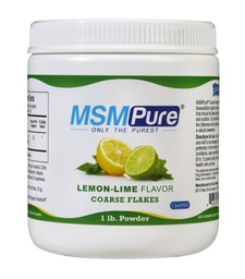 KALA HEALTH MSMPure Lemon Lime Flavored MSM Powder Coarse Flakes, 1 lb | OptiMSM Powder Supplement, US-Sourced MSM, Organic Sulfur, Vegan, Joint Comfort & Mobility, Skin Appearance, Hair & Nails