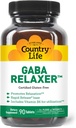 Country Life GABA Relaxer – 90 Tablets | Rapid Release Formula for Relaxation, Stress & Sleep Support | With GABA, Amino Acids & B Vitamins | Certified Vegan, Gluten-Free, Non-GMO
