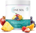 One Sol Pre-Workout for Women, Enhanced Pump & Focus, No Jitters Or Crash, Natural Ingredients, 100% Vegan, Gluten Free & Soy Free, (Fruit Punch)