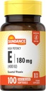 Sundance Vitamin E 180mg (400 IU) | 100 Quick Release Softgels | High Potency Formula | Non-GMO and Gluten Free Supplement