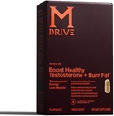 Mdrive Boost and Burn Testosterone Support Supplement and Fat Burner with Zinc, KSM-66 Ashwagandha, Advantra Z, 75 Capsules