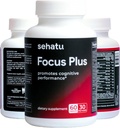Focus Plus Cognitive Performance Enhancer | with N-Acetyl L-Tyrosine, DMAE Bitartrate, GABA, Glutamic Acid | Boosts Focus, Enhances Memory, Supports Brain Health | 60 Count | 30 Day Supply