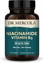 Dr. Mercola Niacinamide Vitamin B3-50 mg per Tablet - Supports Metabolic Health - Non-Flushing - Mini Tabs - Non-GMO, Gluten-Free & Soy-Free - 270 Servings (270 Tablets)