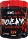 Insane Labz Insane Amino Hellboy Edition, BCAA with Energy Focus Muscle Recovery, Intra Workout Powder, 2 1 1 Branched Chain Amino Acid Powder, 30 Srvgs, Blue Raspberry
