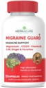 MIGRAINE Guard ® New Migraine Relief Headache Prevention, Clinically Proven COQ10, VIT B2, VIT B6, Feverfew, Magnesium GLYCINATE, Ginger, Exceptional Response During Trials Made in Canada