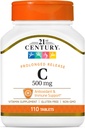 21st Century C 500 mg Prolonged Release Tablets, 110 Count (21190)