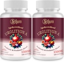 Urolithin A Supplement 1500mg – Advanced Urolithin Formula with Probiotic & Prebiotic Complex and 30% Pomegranate Extract – for Energy, Mitochondrial & Antioxidants – 120 Softgels (2 Bottles)
