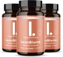 LeanBiome, 9-Strain Probiotic Formula, Supports a Balanced Gut Microbiome, Powerful Gut Probiotics with Greenselect Phytosome - 60 Capsules, 3 Pack