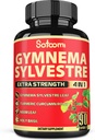 Satoomi Pure Gymnema Sylvestre Capsules Extract - 90 Capsules for 3-Month - Combined with Neem Leaf, Holy Basil & Turmeric Curcumin Root